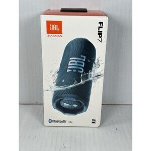 JBL Flip 7 Portable Waterproof Wireless Bluetooth Speaker Blue Sealed NEW